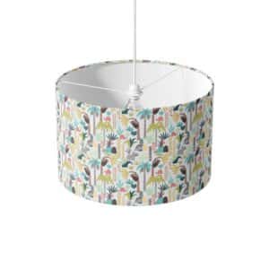 Kinderlamp - Lampenkap Aap nijlpaard schildpad patroon