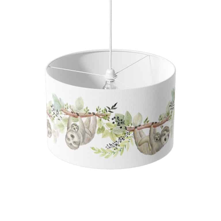 Lampenkap Luiaard aan tak tekening