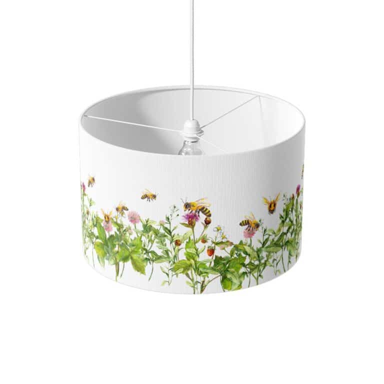 Lampenkap Veldbloemen met bijen