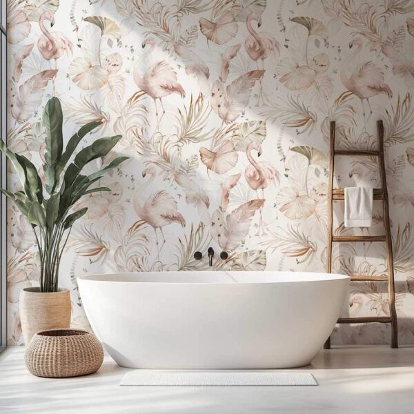 Badkamer behang - behang badkamer -