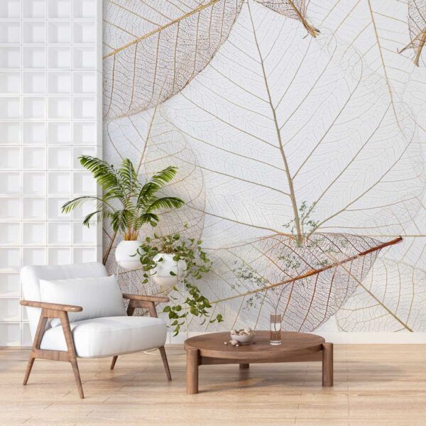 Fotobehang Bladeren met nerven