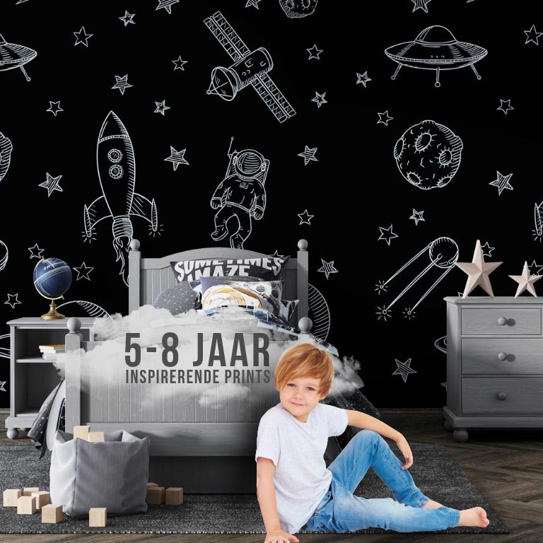 5-8 jaar kinderbehang - behang kinderkamer - kinderkamer behang
