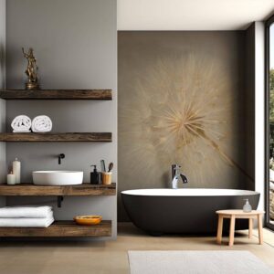Badkamer behang Dandelion solo - behang badkamer