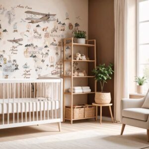Kinderbehang Dieren wereldkaart