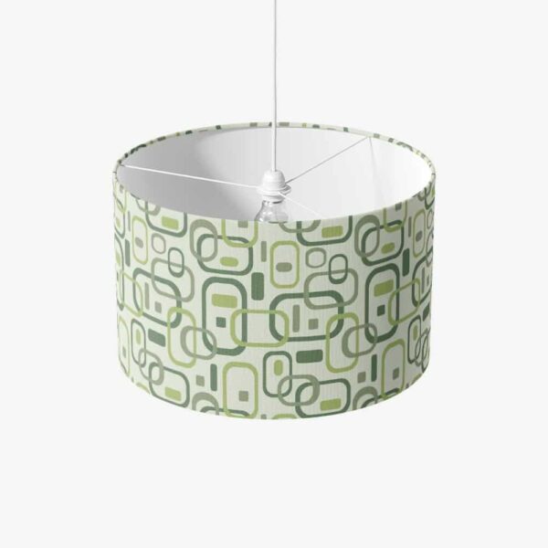 Lampenkap Retro vormen patroon groen