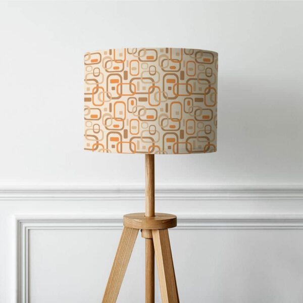 Lampenkap Retro vormen patroon oranje