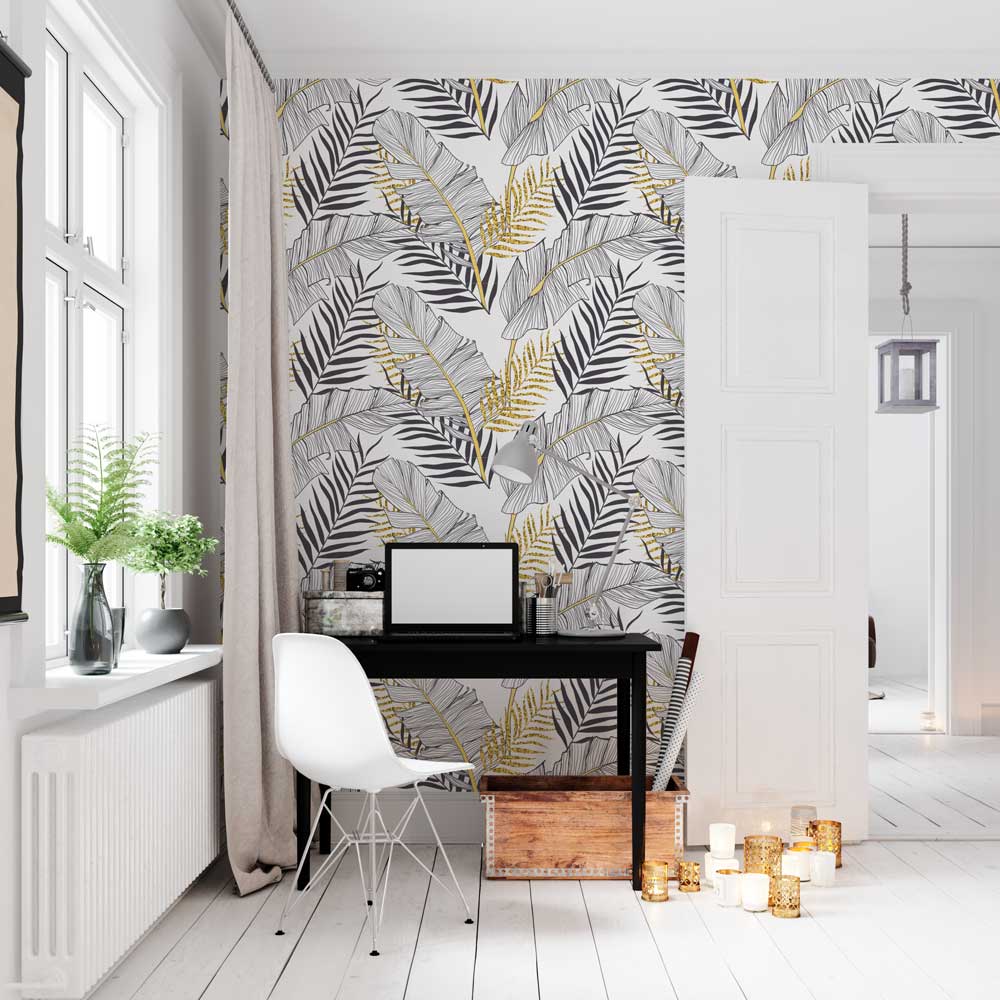 Fotobehang Bananen bladeren