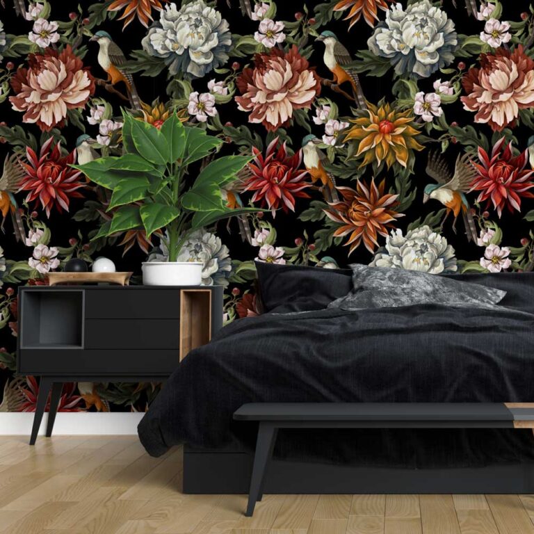 Fotobehang Jungle met vogels