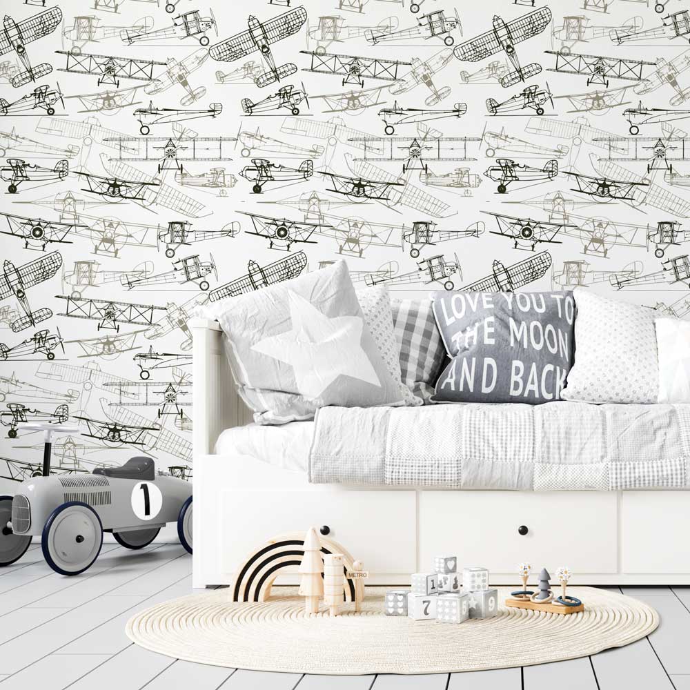 Fotobehang vintage vliegtuigen