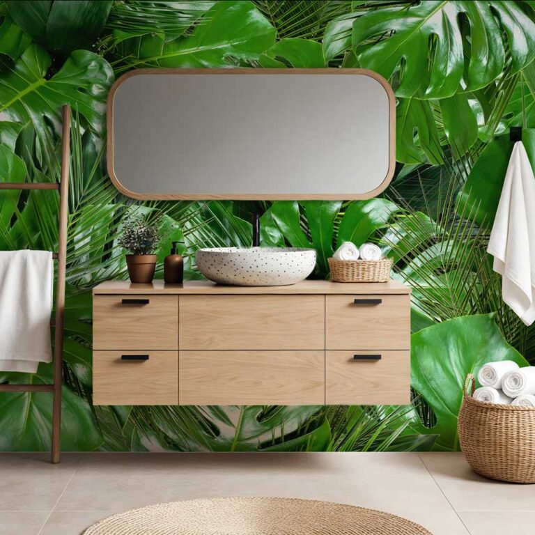 Badkamer behang Jungle bladeren