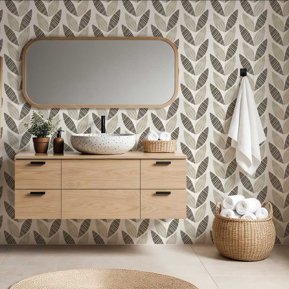 Badkamer behang Art deco patroon