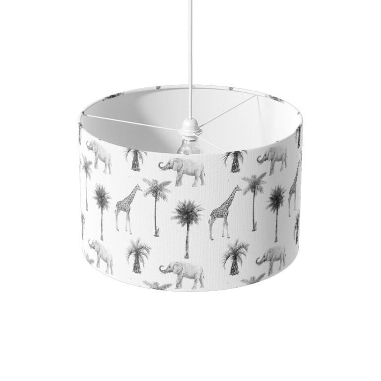 Lampenkap Olifanten en giraffen