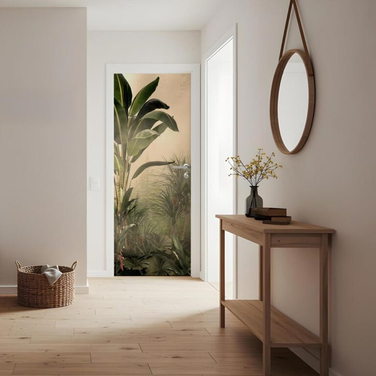 deursticker In de groene jungle