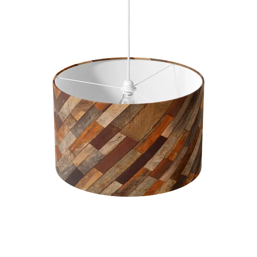 Lampenkap Antiek hout patroon hangend
