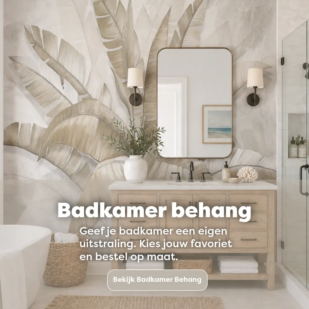 badkamer behang banner
